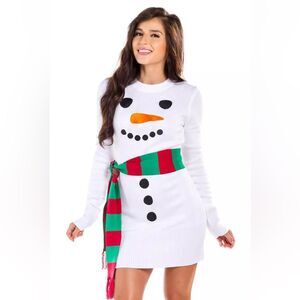 Tipsy Elves Snowman Dress NWOT M